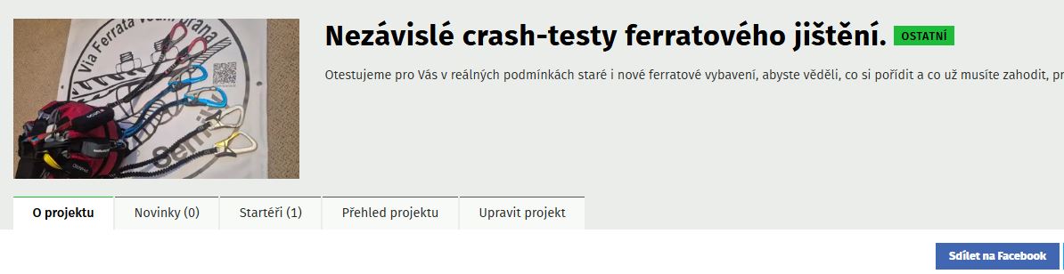 pomozte nám provést testy ferratových setů